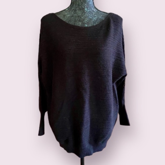 Chico’s Dolman-Sleeve Sweater in Black - Picture 1 of 10